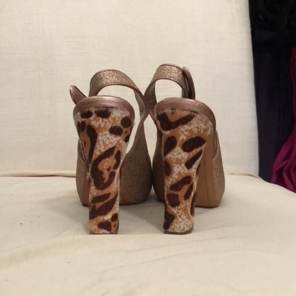 Sam Edelman Leopard and Glitter Heels Size 6 - Picture 4 of 7